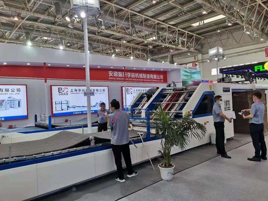 Blue And White High Speed Automatic Flute Laminator Machine 2200x2000mm