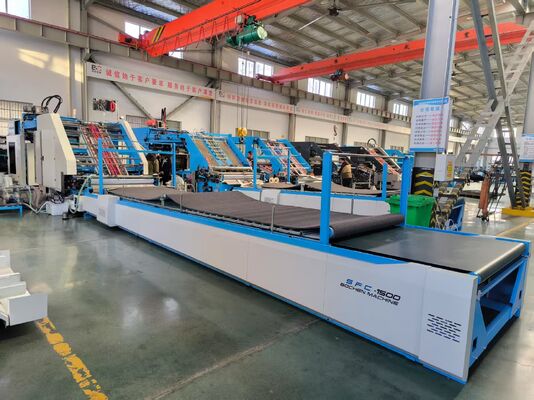 Máquina de laminação folha a folha para produção de produtos de papel laminado corrugado de 2 camadas a 7 Ply com comando servo