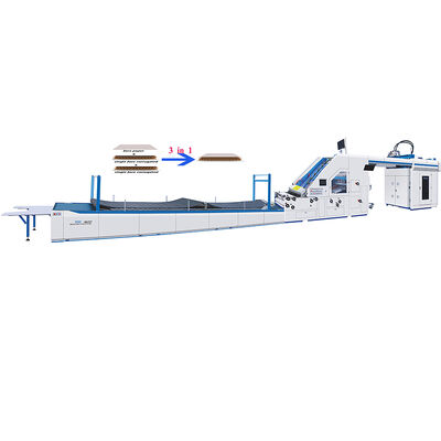 SFH1500 Novo Estilo Atualizado Três em Um Servo Automático 5 Ply Flute Laminating Machine Para Caixa de Cartão Corrugada