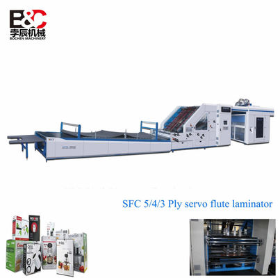 SFC1500 Máquina de laminagem automática de folha de corrugado a folha de corrugado de 5 camadas