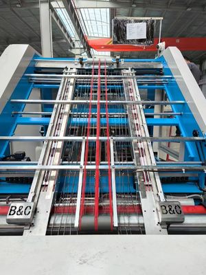 Máquina de laminação de folha a folha de papel ondulado com correcção automática e controlo servo de alta velocidade