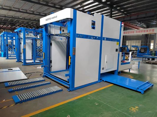Flip Flop Pallets Máquina de empilhamento automático para cartão ondulado juntamente com laminador de flauta