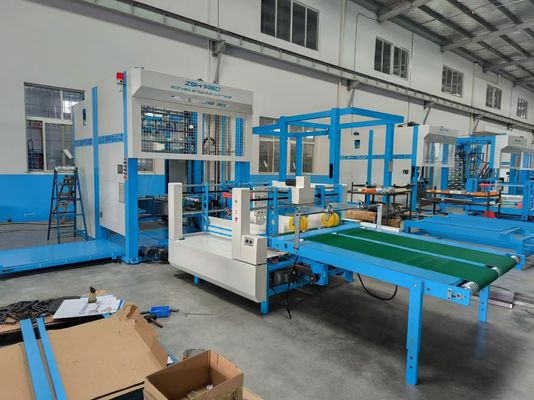 Sistema avançado de empilhamento e laminação de flauta com máquina de empilhamento automático para produção de cartão ondulado