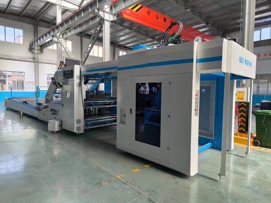 Máquina avançada de laminação de folha a folha para papel ondulado com correcção automática e controlo servo a 160 m/min