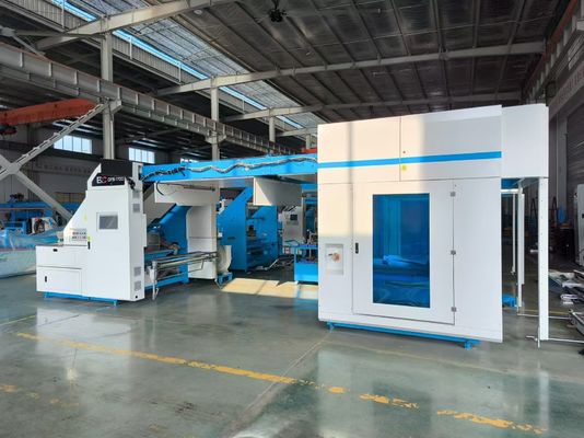 Máquina laminadora de flauta de alta velocidade com alimentação sobreposta e controle de servo