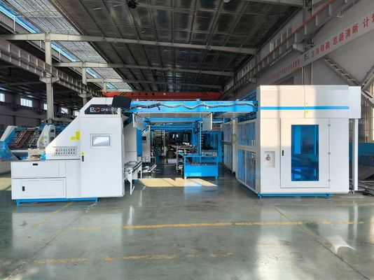 Superposição de alimentação e controle por servo Máquina laminadora de flauta de alta velocidade para placas onduladas curvas com tecnologia avançada