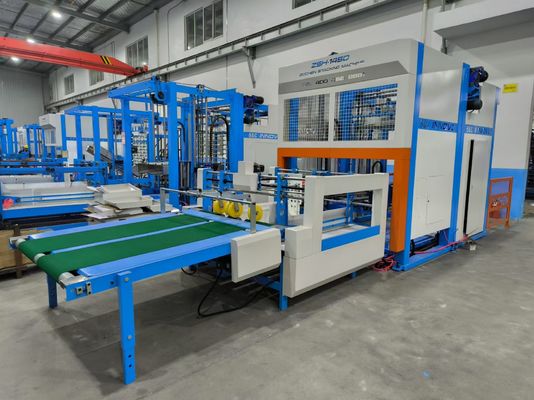 Sistema de empilhamento e laminagem de flauta com máquina de empilhamento automático de flip flop para produção de cartão ondulado
