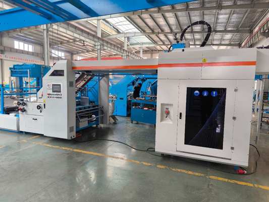 Máquina Laminadora Automática de Flauta para Sistema de Energia Elétrica Projetada para Espessura de Papel Superior de 150 a 800gsm e Tamanho Mínimo de Folha de 400X380mm