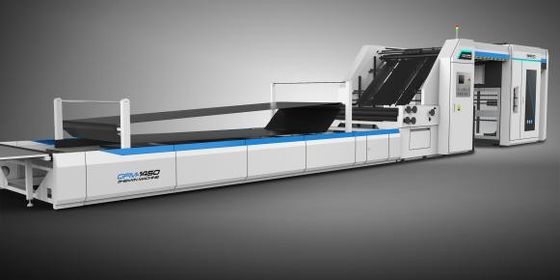 Máquina de alta velocidade totalmente automático 2200x2200mm do laminador da flauta para folhas de estratificação às folhas