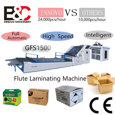 Máquina de laminação de papel de colagem automática de cartão ondulado inteligente máquina de laminação de flauta de alta velocidade 200 metros/min