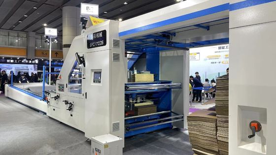 Servo 5 Ly corrugado corrugado folha para folha máquina de laminação 150m/min Alta velocidade