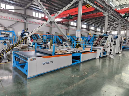 Máquina laminadora automática de flauta de alta velocidade de 160 m/min para laminação de cartão ondulado de alto desempenho