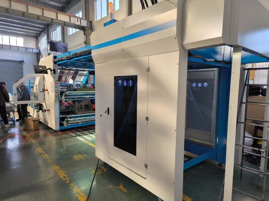 Máquina de laminação de folha de alta velocidade de folha para folha de 5 camadas com comando de servo para laminação de papel ondulado multi-camadas e vários tipos de laminação