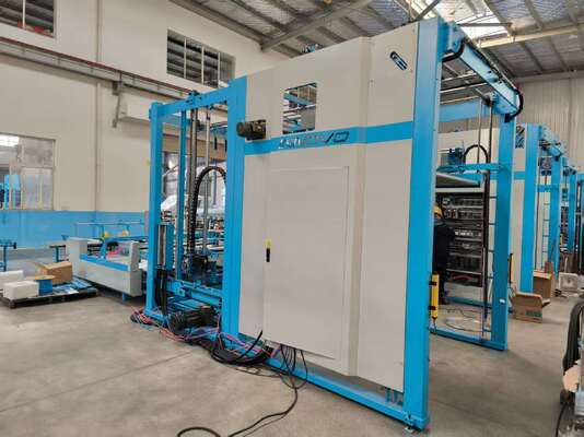 Máquina Empilhadeira Automática Flip Flop Integrando Mesa de Papel Lenta e Componentes do Sistema para Viragem e Empilhamento de Laminadora de Flauta na Produção de Embalagens